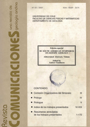 Comunicaciones: </br>una revista de geología andina