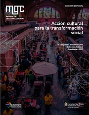Portada de la edición especial del número 21 de la Revista MGC: "Acción cultural para la transformación social"